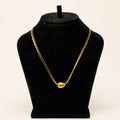 Gold Snake Chain Bean Pendant Necklace - View 2 - Shop Aizel