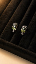 Green Marquise Crystal Stud Earrings - View 1 - Shop Aizel