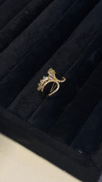 Gold Marquise & Round Crystal Statement Ring - View 6 - Shop Aizel