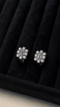 Crystal Floral Cluster Stud Earrings - View 1 - Shop Aizel