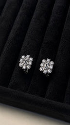 Crystal Floral Cluster Stud Earrings - View 1 - Shop Aizel