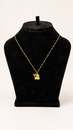 Gold CZ Pavé Elephant Charm Pendant Necklace - View 2 - Shop Aizel
