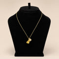Gold Sculptural Petal Pendant Necklace - View 1 - Shop Aizel
