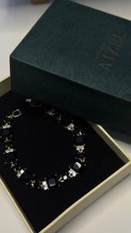 Black Onyx and Gold-Tone Crystal Statement Bracelet - View 4 - Shop Aizel