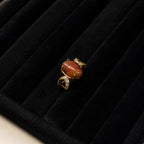 Gold Carnelian Oval Statement Ring - View 2 - Shop Aizel