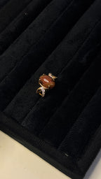 Gold Carnelian Oval Statement Ring - View 5 - Shop Aizel