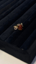 Gold Carnelian Oval Statement Ring - View 6 - Shop Aizel