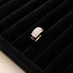 Multicolor Pavé Gemstone Gold Statement Ring - View 3 - Shop Aizel