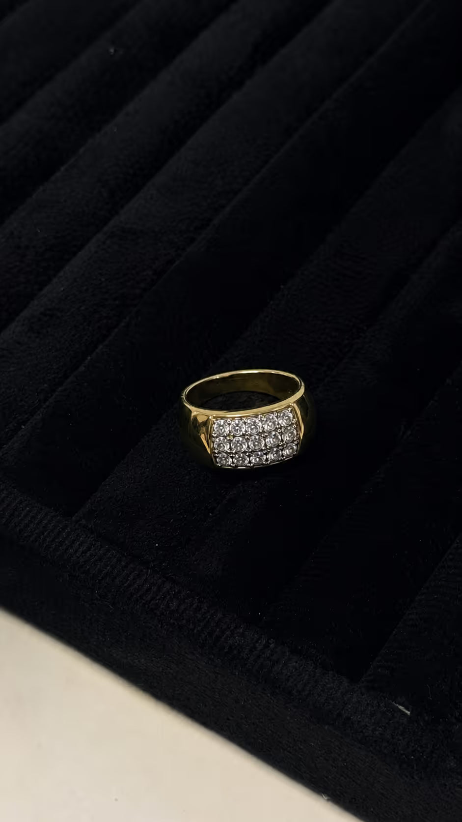 Multicolor Pavé Gemstone Gold Statement Ring - View 4 - Shop Aizel