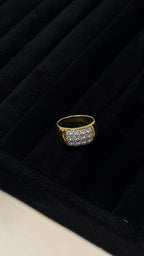Multicolor Pavé Gemstone Gold Statement Ring - View 4 - Shop Aizel