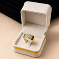 Multicolor Pavé Gemstone Gold Statement Ring - View 1 - Shop Aizel