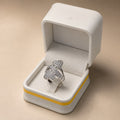 Silver Heart Pavé Cocktail Ring - View 1 - Shop Aizel