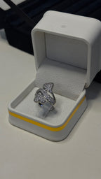 Silver Heart Pavé Cocktail Ring - View 6 - Shop Aizel