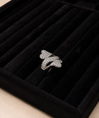 Silver Heart Pavé Cocktail Ring - View 4 - Shop Aizel