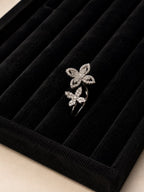 Silver Floral Petal Statement Ring - View 2 - Shop Aizel