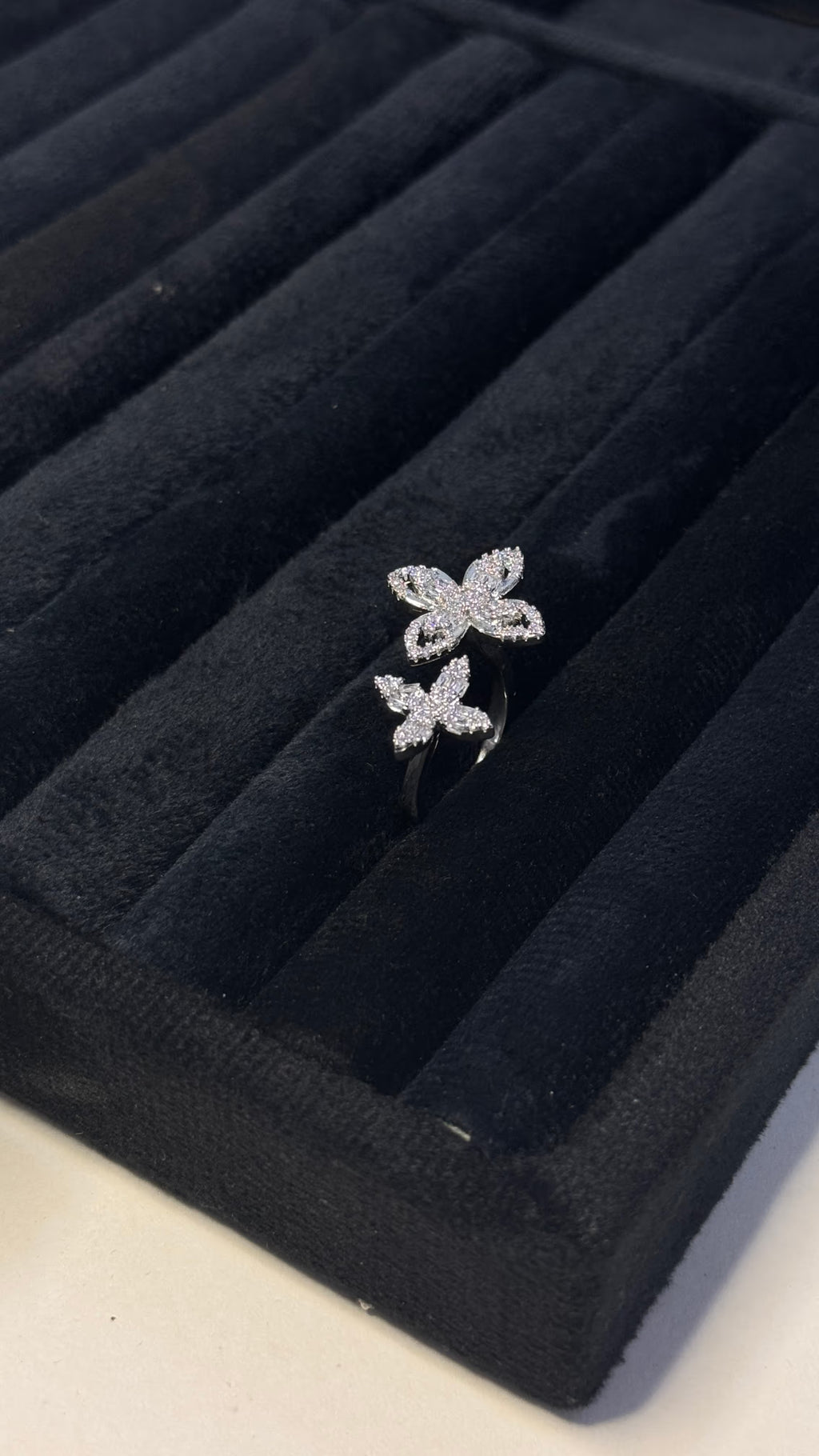 Silver Floral Petal Statement Ring - View 4 - Shop Aizel
