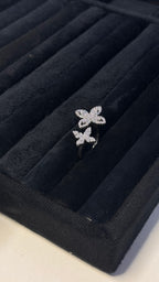 Silver Floral Petal Statement Ring - View 4 - Shop Aizel
