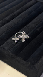 Silver Floral Petal Statement Ring - View 5 - Shop Aizel