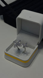 Silver Floral Petal Statement Ring - View 6 - Shop Aizel