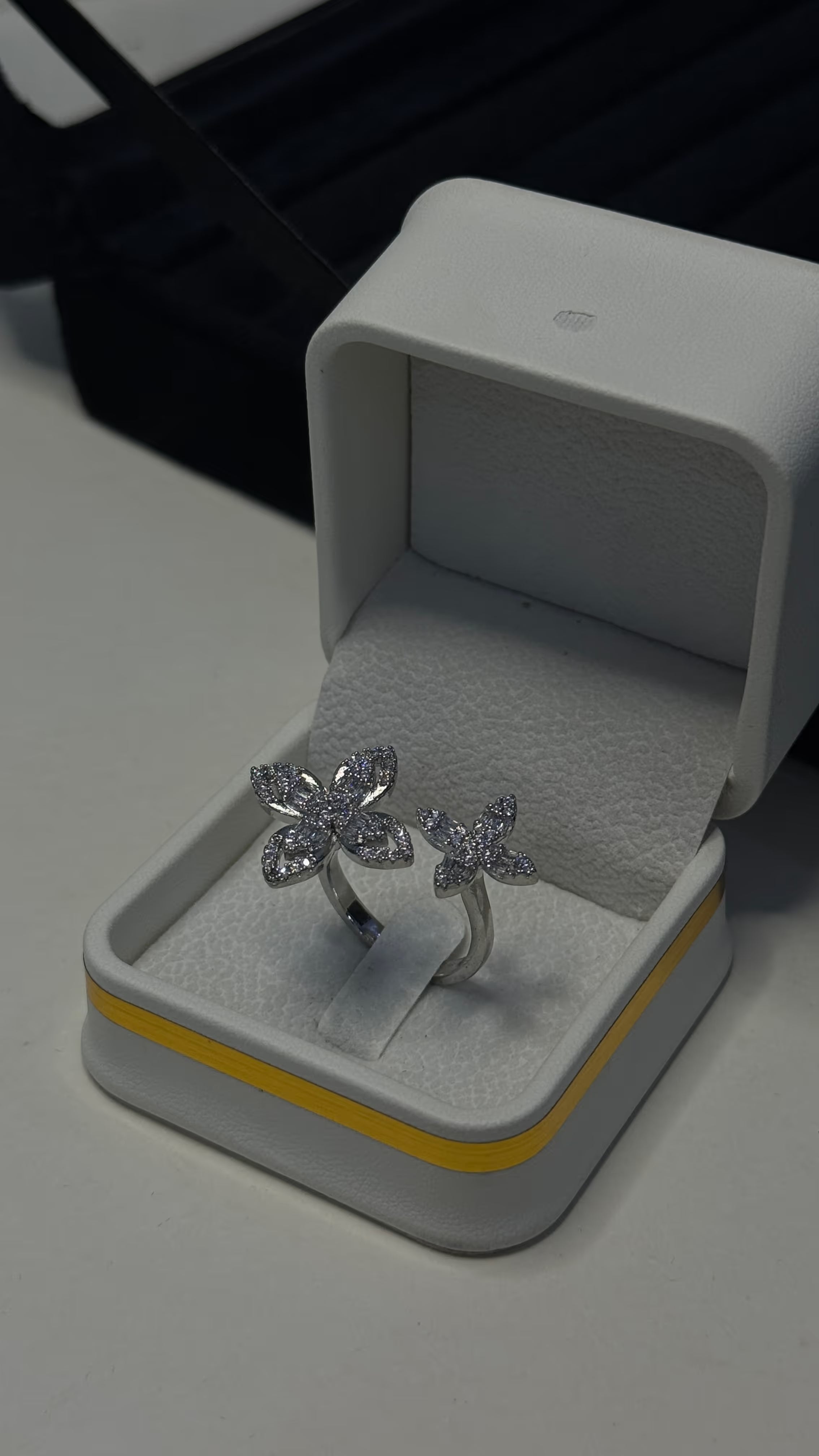 Silver Floral Petal Statement Ring - View 6 - Shop Aizel