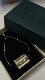 Two-Tone Crystal Encrusted Statement Bangle - View 6 - Shop Aizel