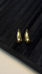 Polished Gold Teardrop Earrings - View 3 - Shop Aizel