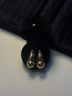 Polished Gold Teardrop Earrings - View 4 - Shop Aizel