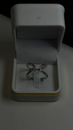 Silver Infinity Interlocking Stone Ring - View 5 - Shop Aizel
