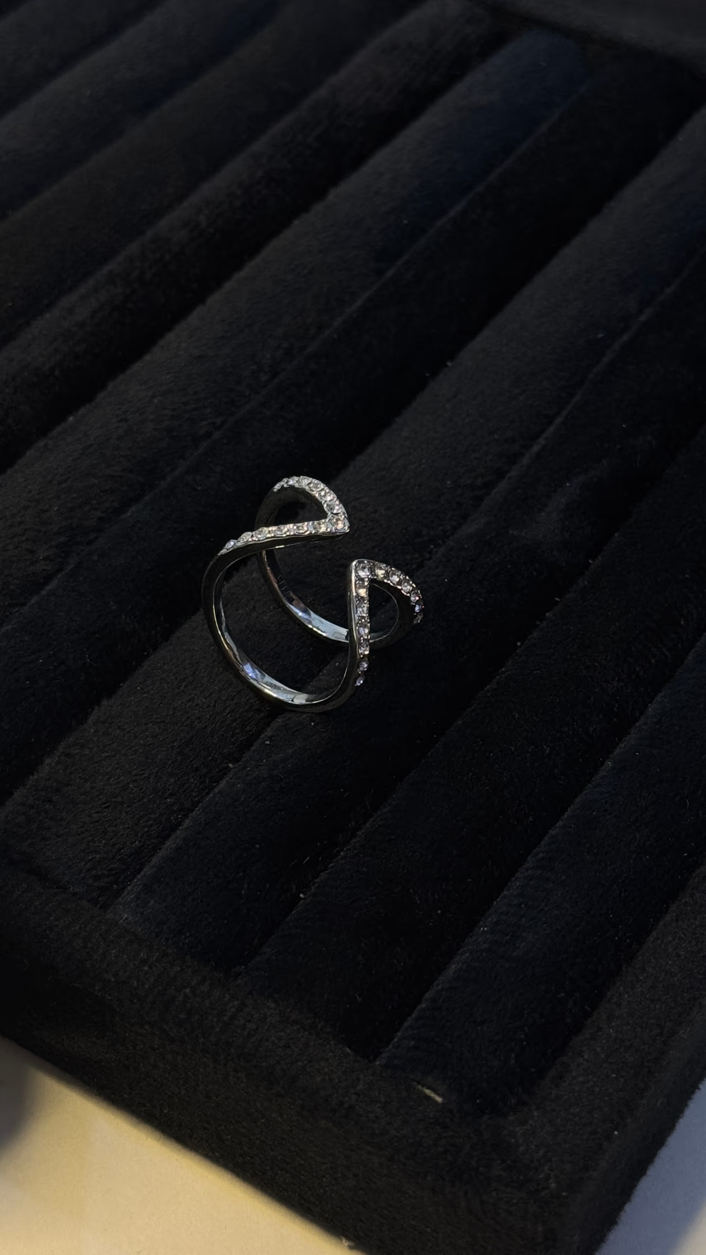 Silver Infinity Interlocking Stone Ring - View 6 - Shop Aizel