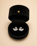 Crystal Swan Stud Earrings - View 1 - Shop Aizel