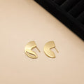 Gold Geometric Abstract Stud Earrings - View 1 - Shop Aizel
