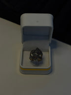 Gold Black Crystal Bypass Statement Ring - View 9 - Shop Aizel