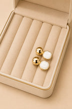 Gold Mother of Pearl Drop Earrings - View 4 - Shop Aizel