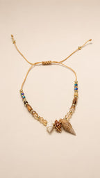 Gold Accented Seashell Beaded Bracelet - View 5 - Shop Aizel