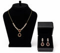 Crystal Hexagon Drop Earrings with Teardrop Pendant - View 3 - Shop Aizel