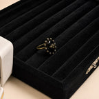 Gold Onyx Bee Statement Ring - View 5 - Shop Aizel