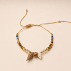 Gold Accented Seashell Beaded Bracelet - View 1 - Shop Aizel