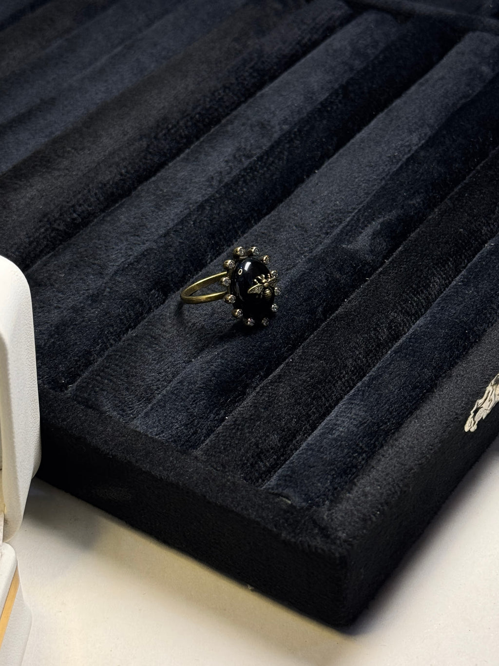 Gold Onyx Bee Statement Ring - View 9 - Shop Aizel