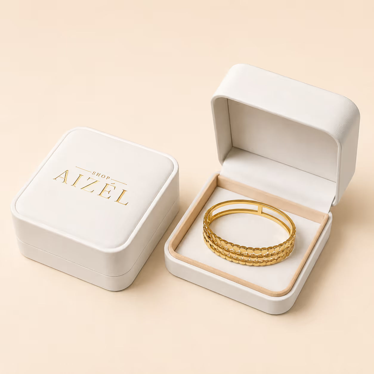 Exclusive Gold-Tone Bangles (KD-1) - View 1 - Shop Aizel