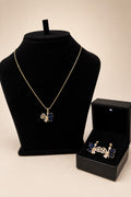 Blue Sapphire Butterfly Drop Earrings - View 2 - Shop Aizel