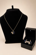 Blue Sapphire Butterfly Drop Earrings - View 2 - Shop Aizel