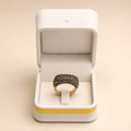 Gold Black Crystal Pavé Statement Ring - View 1 - Shop Aizel