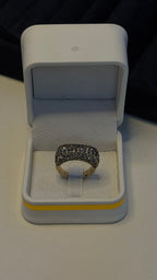 Gold Black Crystal Pavé Statement Ring - View 6 - Shop Aizel