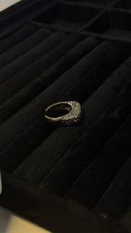 Gold Black Crystal Pavé Statement Ring - View 7 - Shop Aizel