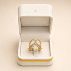 Gold Sparkling Cluster Statement Ring - View 1 - Shop Aizel
