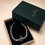 Black Pear-Shaped Statement Bracelet - View 6 - Shop Aizel