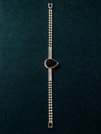 Black Pear-Shaped Statement Bracelet - View 1 - Shop Aizel