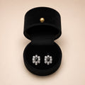 Black and Clear Crystal Stud Earrings - View 1 - Shop Aizel