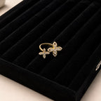 Gold Butterfly Pavé Statement Ring - View 2 - Shop Aizel