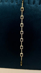 Gold-Tone Black Onyx & Crystal Link Bracelet - View 8 - Shop Aizel